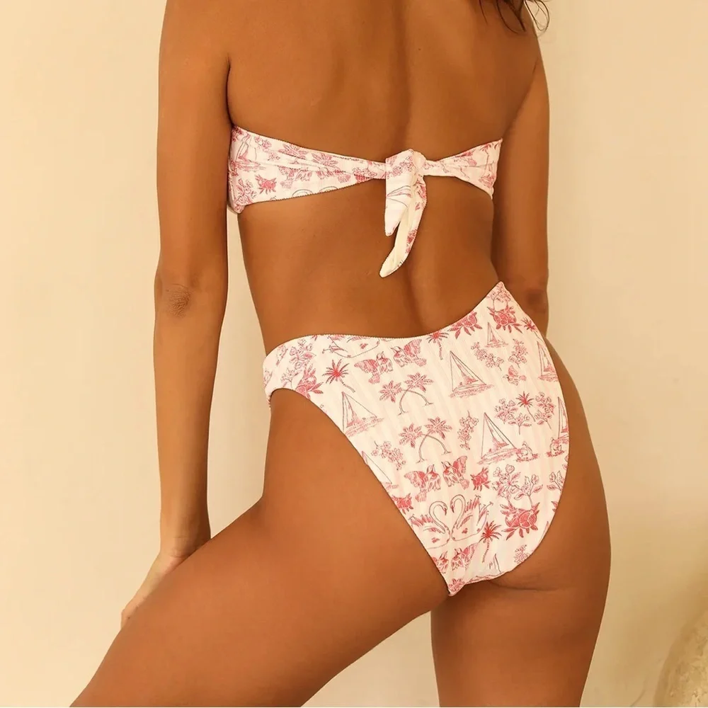 Dippin' Daisy's Pink and White Bikini Bottom